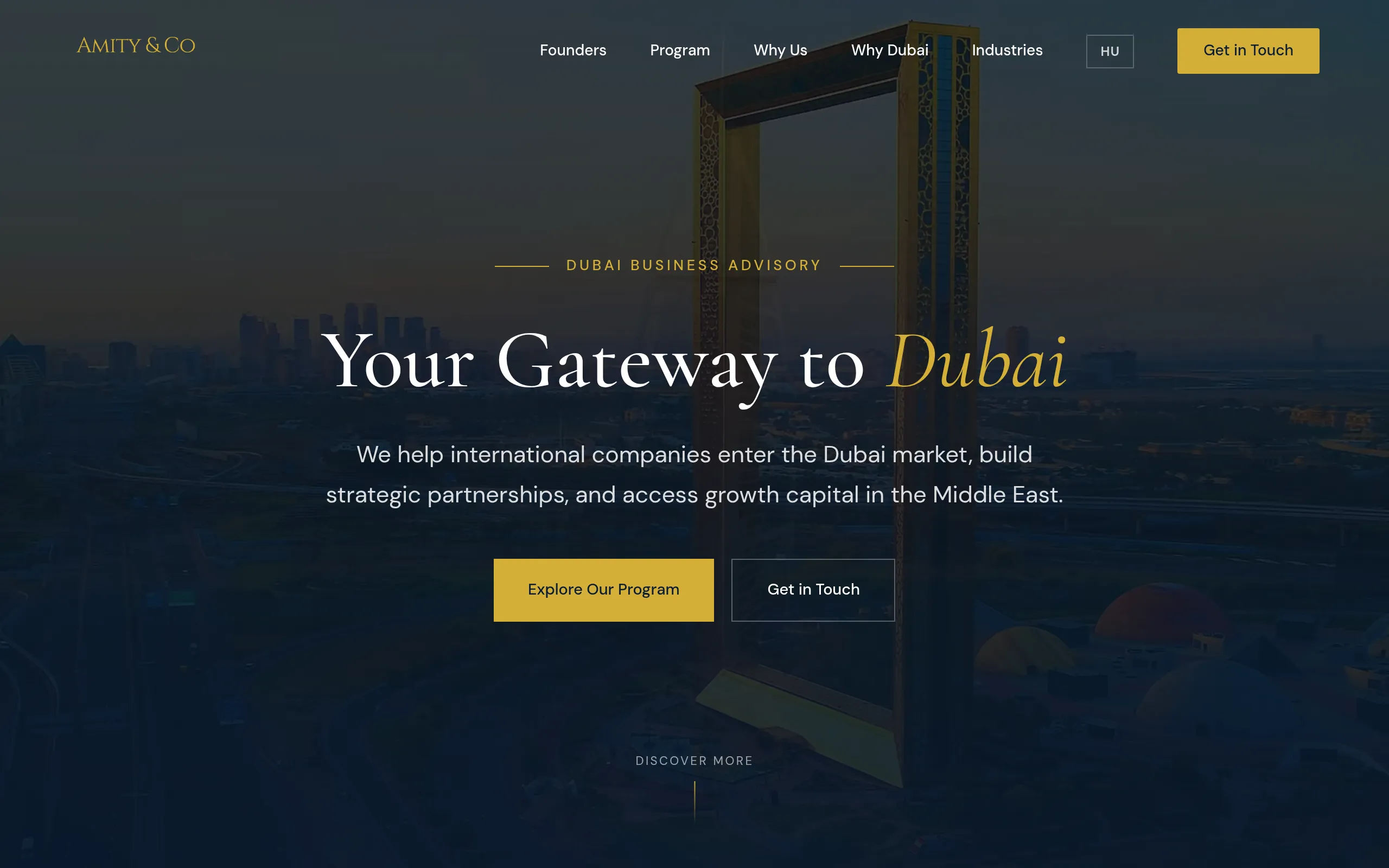 Amity and Co - Corporate advisory website screenshot